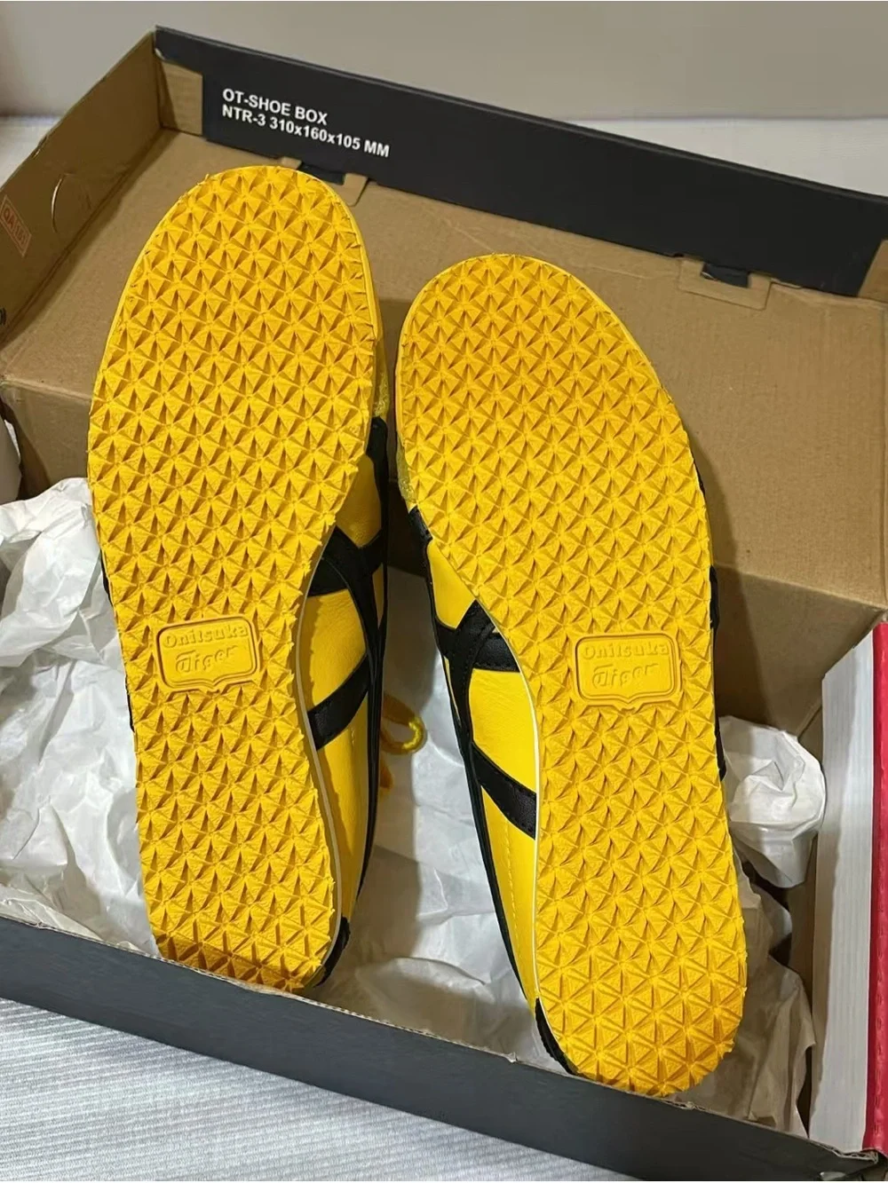 Onitsuka Tiger by Asics Women’s  Yellow Black Low-Top Sneakers